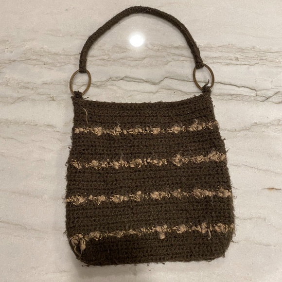 Roxy Handbags - Roxy Purse Brown Tan and Gold Small